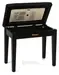 Roland RPB-100 Piano Bench, Fixed Height, Padded Vinyl Seat, Built-In Music Storage Compartment, Solid Wood Construction, Satin Black (RPB-100BK-US)