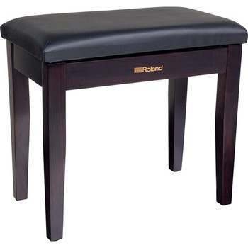 Roland RPB-100RW Piano Bench, Fixed Height, Padded Vinyl Seat, Built-In Music Storage Compartment, Solid Wood Construction, Rosewood Finish (RPB-100RW-US)