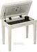 Roland RPB-100 Piano Bench, Fixed Height, Padded Vinyl Seat, Built-In Music Storage Compartment, Solid Wood Construction, Satin White Finish (RPB-100WH-US)