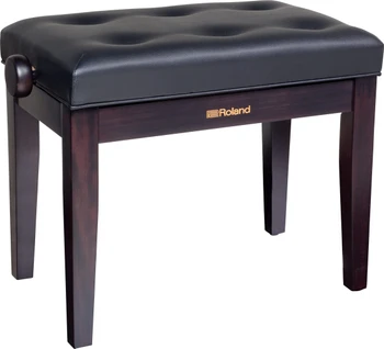 Roland RPB-300 Piano Bench, Height Adjustable, Cushioned Vinyl Seat, Solid Wood Construction, Rosewood Finish (RPB-300RW-US)