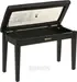 Roland RPB-D100 Piano Bench, Duet Size, Fixed Height, Cushioned Vinyl Seat, Solid Wood Construction, Music Storage Compartment, Satin Black Finish (RPB-D100BK-US)