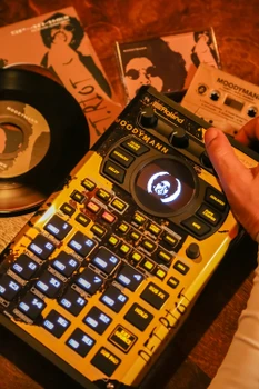 Roland SP-404MKII KDJ Records Limited Edition Sampler and Creative Sampling Workstation with Exclusive KDJ Sounds, 17 RGB Pads, OLED Display, Built-In Effects, Vinyl Record, and Mixtape (SP404MK2KD)