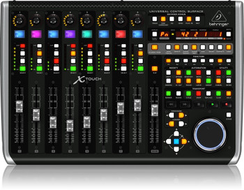 Behringer X-TOUCH Universal Control Surface with 9 Touch-Sensitive Motor Faders, LCD Scribble Strips and Ethernet/USB/MIDI Interface