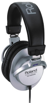 Roland RH-200S Professional Monitor-Grade Closed-Back Stereo Headphones, 40mm Drivers, Rotating Earcups, Silver (RH-200S)