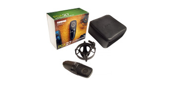 Shure Large-diaphragm side-address cardioid condenser microphone with shock-mount and carrying case - less cable Shure Large-diaphragm side-address cardioid condenser microphone with shock-mount and carrying case - less cable