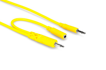 Hosa Technology Hopscotch Patch Cables 3.5 mm TS with 3.5 mm TSF Pigtail to 3.5 mm TS (Various Lengths)
