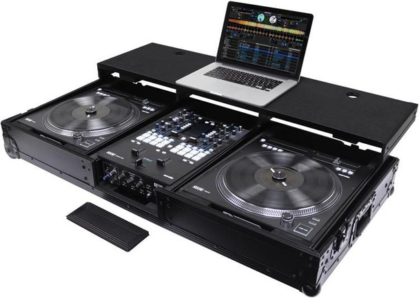 Odyssey FGSPRANE1272WBL DJ Coffin with Glide Platform for Rane Seventy-Two & 2 Rane Twelves