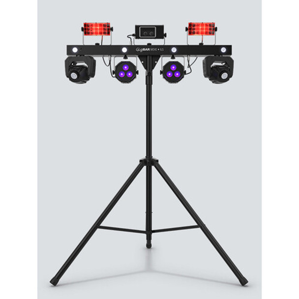 Chauvet DJ CHAUVET DJ GigBAR Move + ILS 5-in-1 Lighting System with Moving Heads, Pars, Derbys, Strobe, and Laser Effects