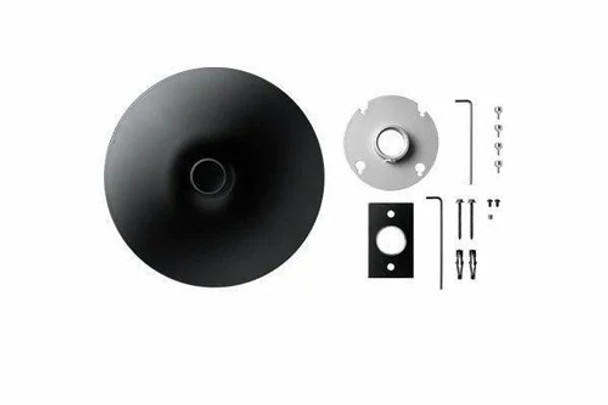 1.5" Pole Mount Kit, Round, Black Cover (Pole not included)