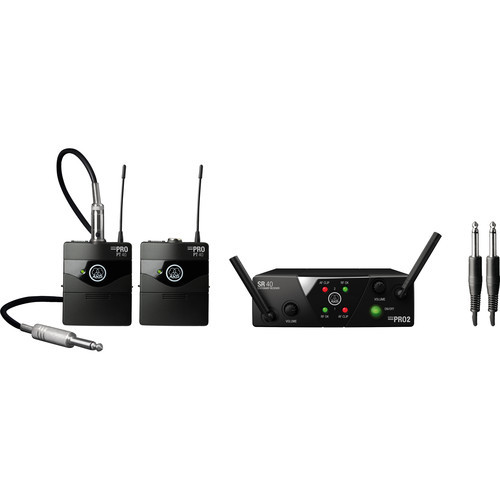 AKG MINI2INSTR-US25CD Dual-Channel Mini Wireless Instrument System with 2 Bodypack Transmitters, CD Band