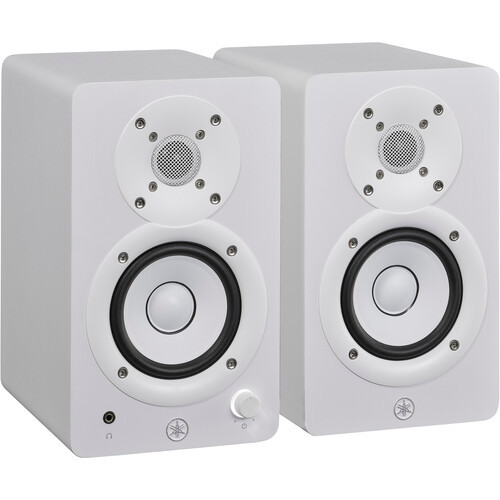 Yamaha HS3 W Powered Studio Monitors, 3.5", 52W, 70–22kHz, White Finish (HS3 W)