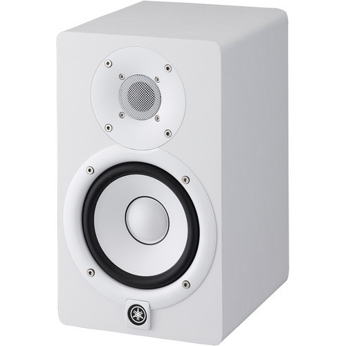 Yamaha HS5 W Powered Studio Monitor, 5" Woofer, 1" Dome Tweeter, 70W Bi-Amplified Output, 54Hz–30kHz Frequency Response, XLR and 1/4" Balanced Inputs, White Finish (HS5 W)