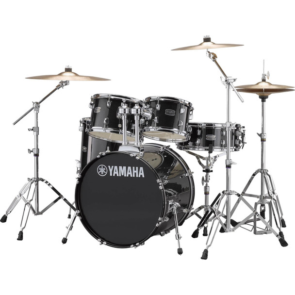 Yamaha, RDP0F56WBLG Black Glitter Rydeen, 5-Piece Drum Set with HW-680W (20" BD Configuration)