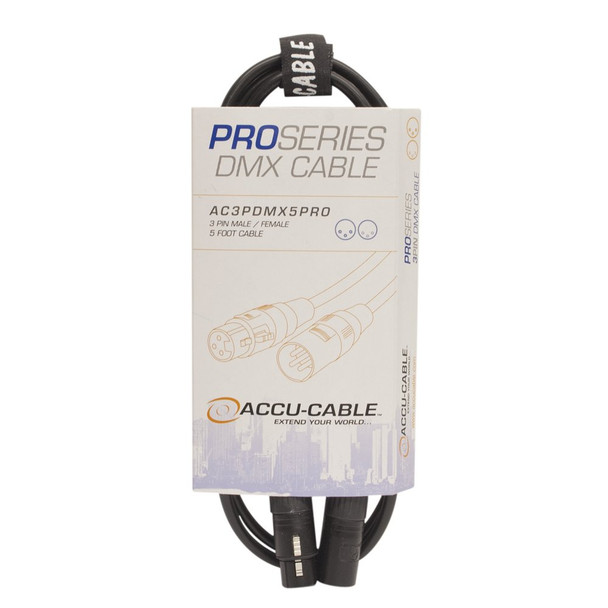ADJ 5 FOOT, 3 PIN, PRO, DMX CABLE