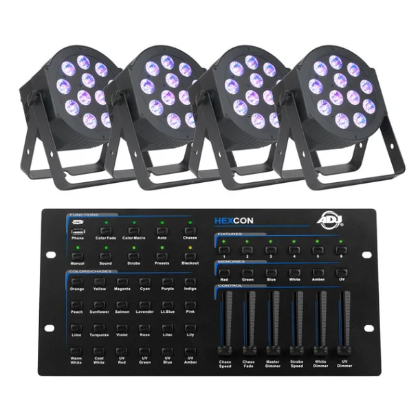ADJ HEX PX PAR HEXCON Pak Lighting Control Bundle with HEXCON Controller and AC3PDM Power Cable (HEXPXPARHEXCONPAK)