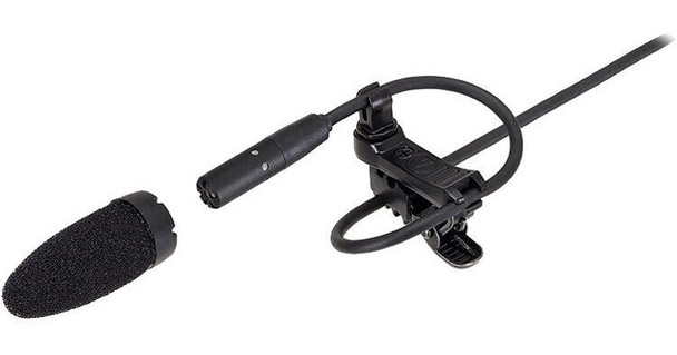 Audio-Technica BLACK UNI LAPEL MIC W/TA4F