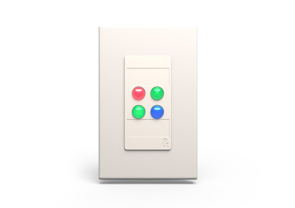 Allen & Heath IP4 Wallplate Controller – Four Button Programmable Wall Control Interface (White) (AH-IP-4W)