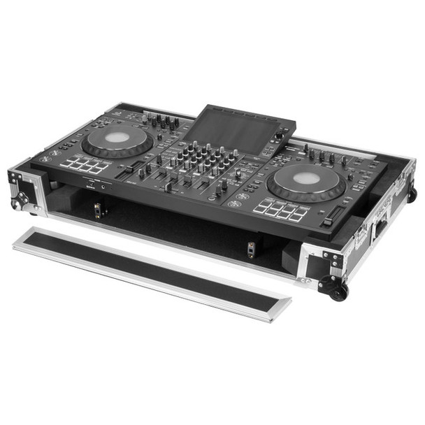 Odyssey AlphaTheta XDJ-AZ 1U LED Flight Effects Clear Lid Case with Wheels