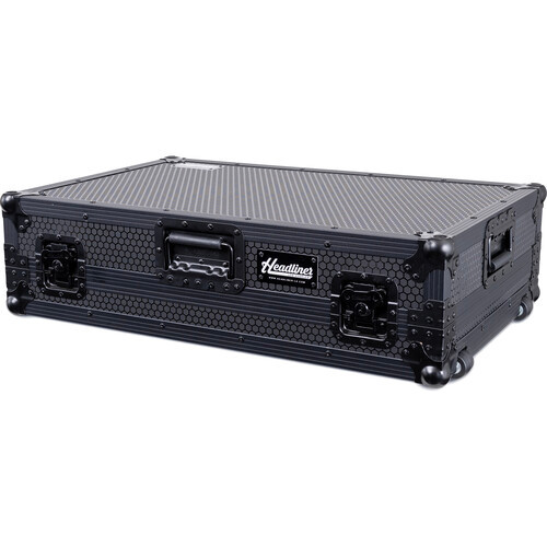 Headliner HL10019 Pitch Black Low Profile Flight Case w/ Wheels for XDJ-RX3