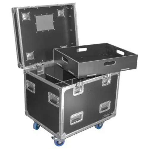 Odyssey Professional 30" x 24" x 30" Black Hex Board Utility Tour Trunk Case with Caster Wheels