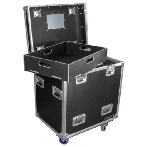 Odyssey Professional 30" x 22" x 30" Black Hex Board Utility Tour Trunk Case with Caster Wheels
