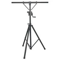 8' Tall Black Lighting Tripod with Height Adjustable Crank Top Bar
