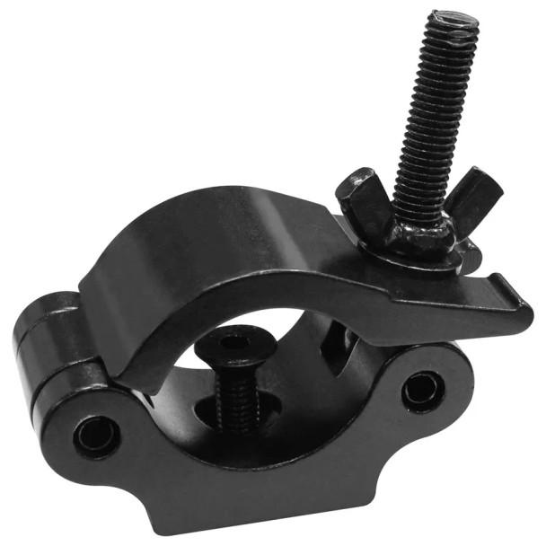 Pro Half Coupler with Round Neck Countersunk Bolt, Fits 2" Tube, 1100 lb Load, Black
