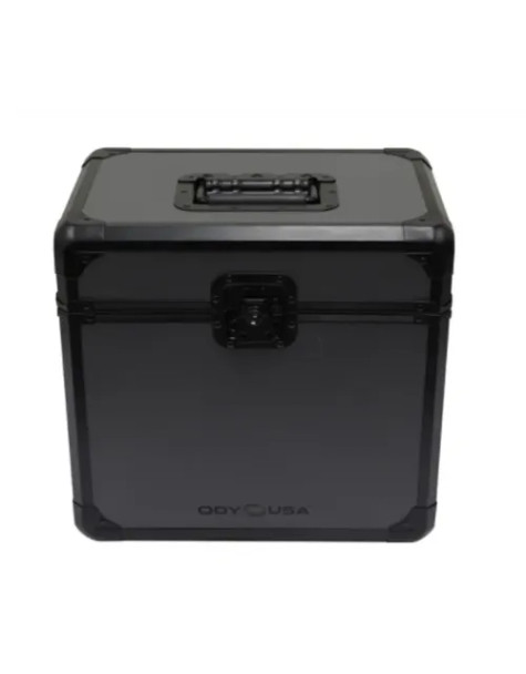 Black KROM on Gray Record / Utility Case for 70 12" Vinyl Records