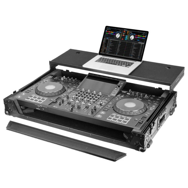 Odyssey AlphaTheta XDJ-AZ Black Label Flight Case with Glide Style Laptop Platform and Wheels