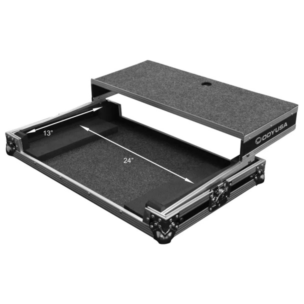 Universal Small / Medium Size DJ Controller Flight Case with Glide Platform