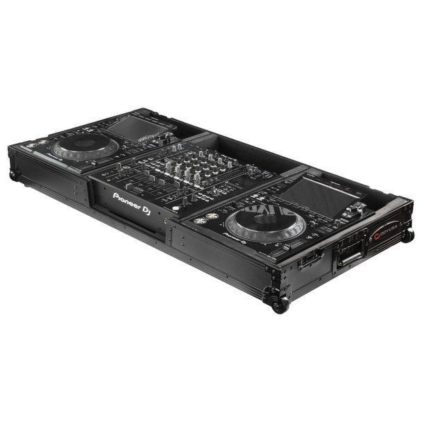 Odyssey Black Label DJ Coffin Flight Case with Wheels for DJM-A9 and CDJ-3000 or Similar Size Gear