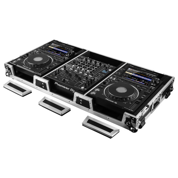 Odyssey Flight Zone Extra-Deep Coffin Flight Case for 12" DJ Mixer and Two Large-Format Media Players