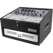 9U Top Slanted 2U Bottom Vertical CXC Carpeted Combo Rack