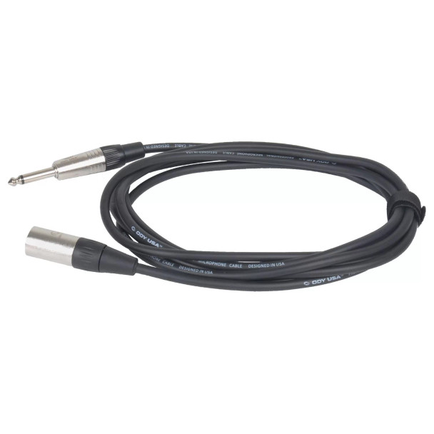 XLR Male to Mono 1/4″ Male Unbalanced Microphone Cable (5 ft)