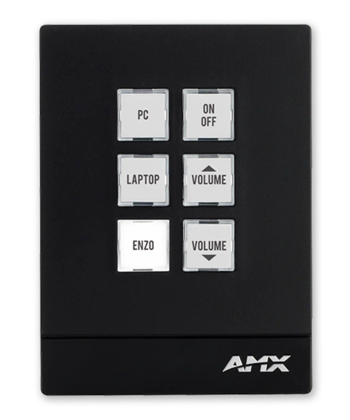 MKP-106 6-Button Massio™ Keypad (US, UK, EU) BLACK