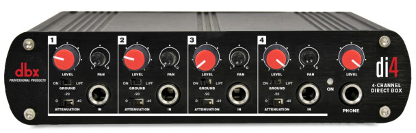 DBX DI4 Active 4 Channel Direct Box with Line Mixer