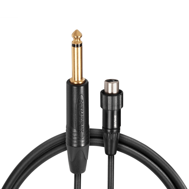 Shure Premium threaded locking TQG connector guitar cable (functions with GLXD1, ULXD1, AXT100)