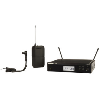 Shure  BLX14R/B98-H11 Instrument System with (1) BLX4R Wireless Receiver, (1) BLX1 Bodypack Transmitter, and (1) WB98H/C Cardioid Condenser Instrument Microphone