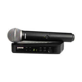 Shure BLX24/PG58-H11 Vocal System with (1) BLX4 Wireless Receiver and (1) Handheld Transmitter with PG58 Microphone