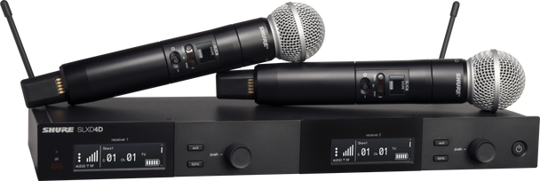 Shure SLXD24D/SM58 Digital Wireless Dual Handheld System - J52 Band