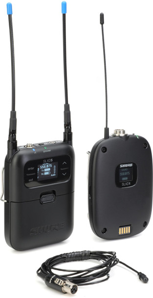 Shure SLXD15/DL4B Wireless Bodypack System with DL4B Lavalier Microphone - J52 Band