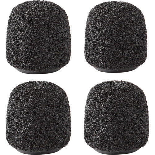 Shure RK187WS-B Windscreen, Snap-fit, Black, Qty 4