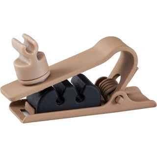 Shure DUAL TIE CLIP, COCOA, QTY. 3