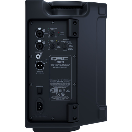 QSC CP8 Two-Way 8" 1000W Compact Powered Loudspeaker with DSP