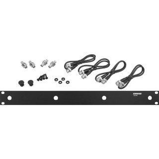 Shure Front Mount Antenna Kit, NOW INCLUDES (4) 2' BNC-BNC Coaxial Cables and (4) Bulkhead Adapters (Requires Full Rack Space)