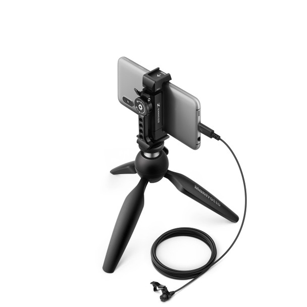 Sennheiser XS Lav USB-C Mobile Kit XS Lav Mic-USB-C with PIXI Mini Tripod and Smartphone Clamp with Cold-shoe Mount