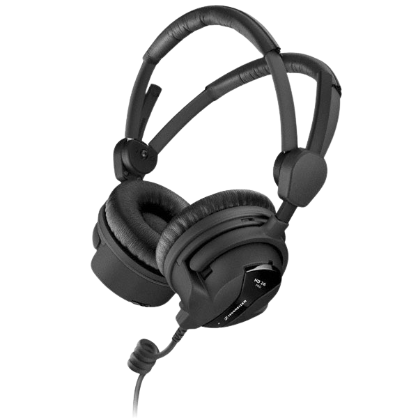 Sennheiser, HD 26 HiFi Stereo Headphones, 100 Ω, ActiveGard, 1.5 m Cable with 3.5 mm Plug & 6.3 mm Adapter