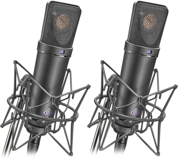 Neumann U 87 Ai Studio Set - Matte Black, Matched Pair