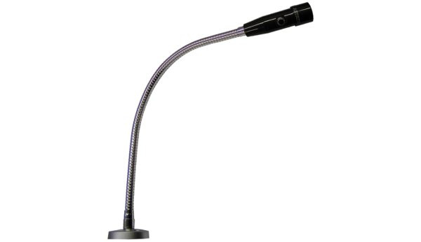 CAD Omnidirectional Dynamic Microphone, 1 DPDT Push-to-Talk Switch, 19" Gooseneck, 2 3/4" Flange and 6' Cable - Chrome