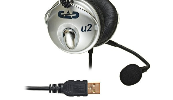 CAD USB Stereo Headphones with Cardioid Condenser Microphone, 6ft USB Cable
